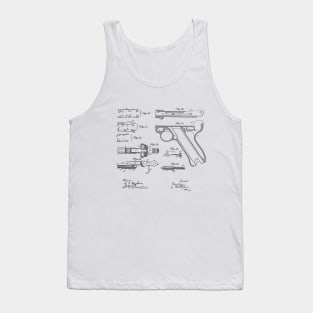 Gun Design vintage patent drawing Tank Top